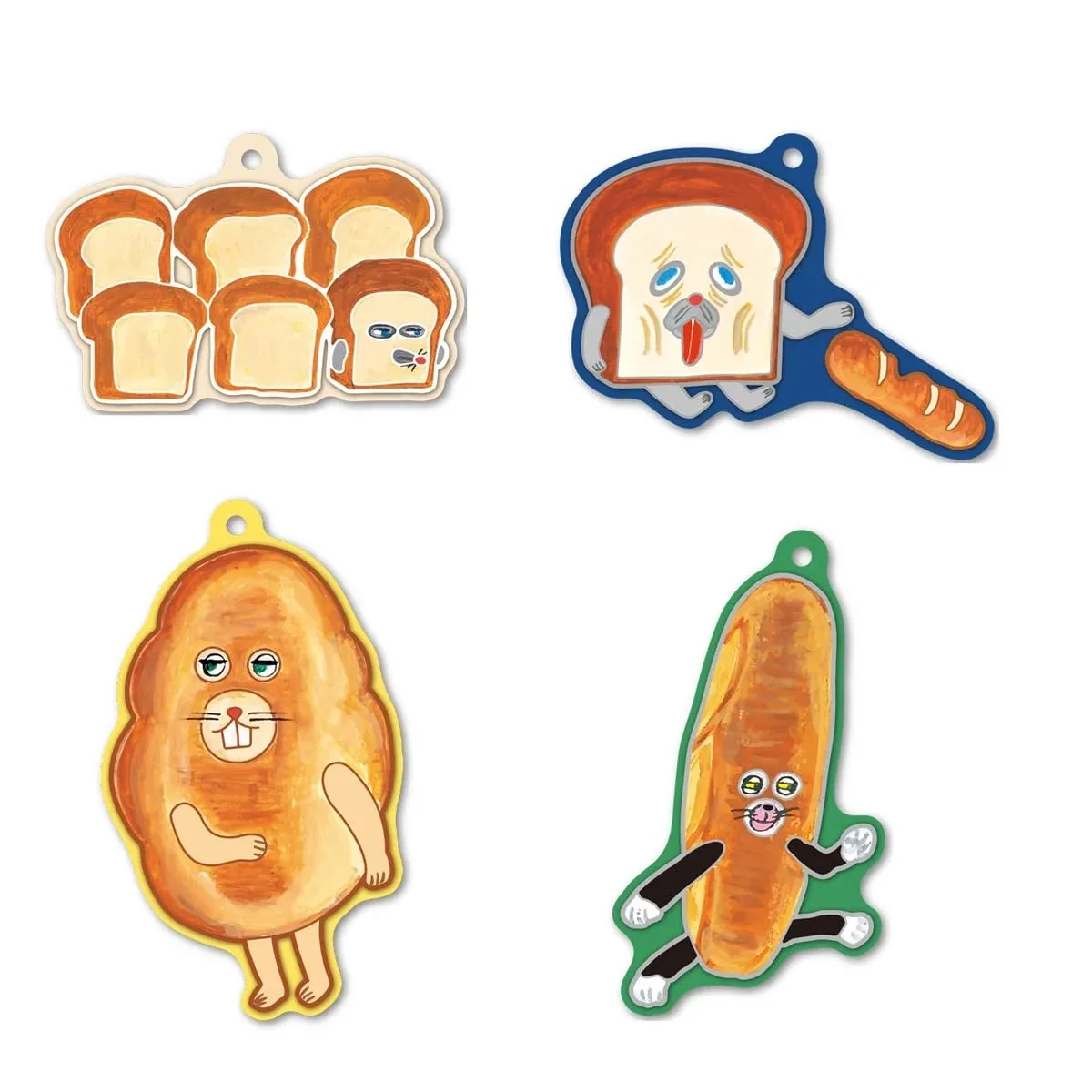 Bandai Bread Thief Rubber Mascot - Durable Pandorobou Figure Collectible