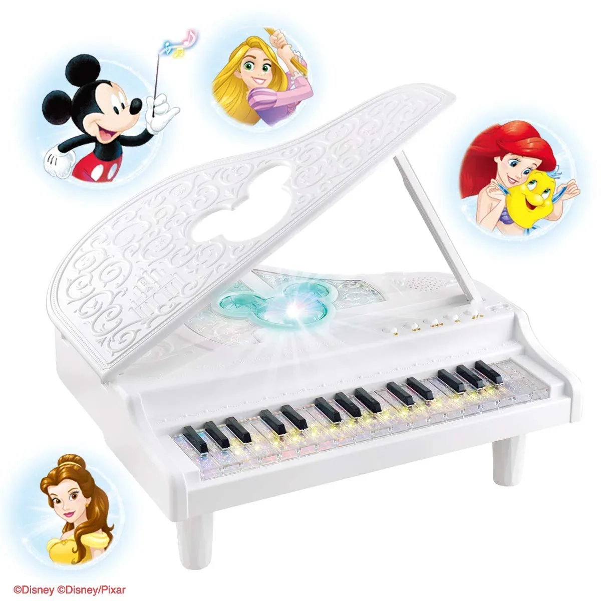 Bandai Dream Lesson Disney Pixar Characters Light Orchestra Grand Piano Toy