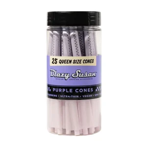BLAZY SUSAN QUEEN SIZE CONES PURPLE JAR – 25CT