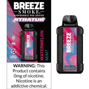 Breeze Stratus 0% Nicotine Disposable Vape – 15,000 Puffs