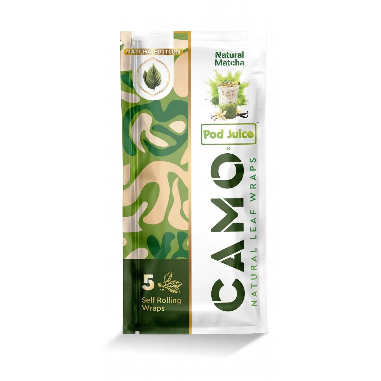 Camo X Pod Wraps Classic 1PK- 5ct Matcha Edition - Image 2