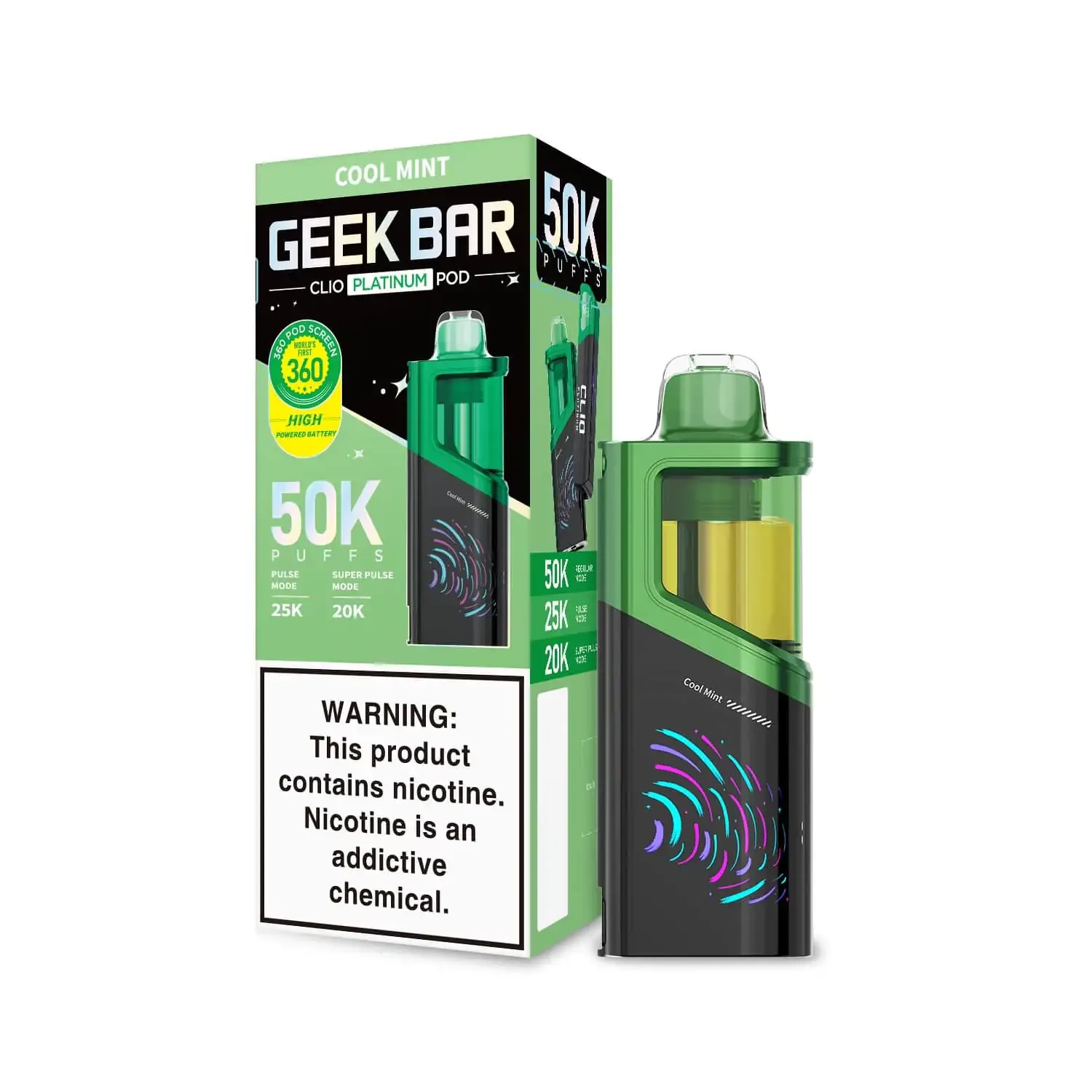 Cool Mint - Geek Bar Clio Platinum 50k Disposable Vape Pod