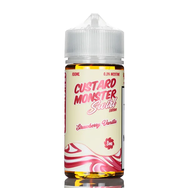 Custard Monster – Strawberry Vanilla Swirl – 100mL - Image 2
