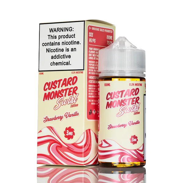 Custard Monster – Strawberry Vanilla Swirl – 100mL