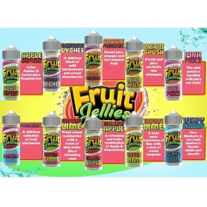 E Liquid 100ml Fruit Jellies Vape Juice 70/30 Shortfill 0mg Sub Ohm UK Made