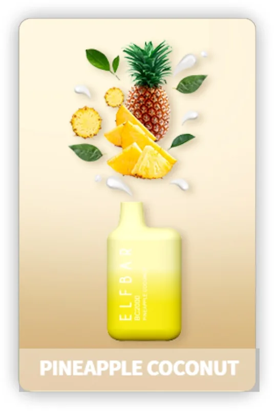 ELF BAR BC2000 Disposable 2000 Puffs Pineapple Coconut 5ml