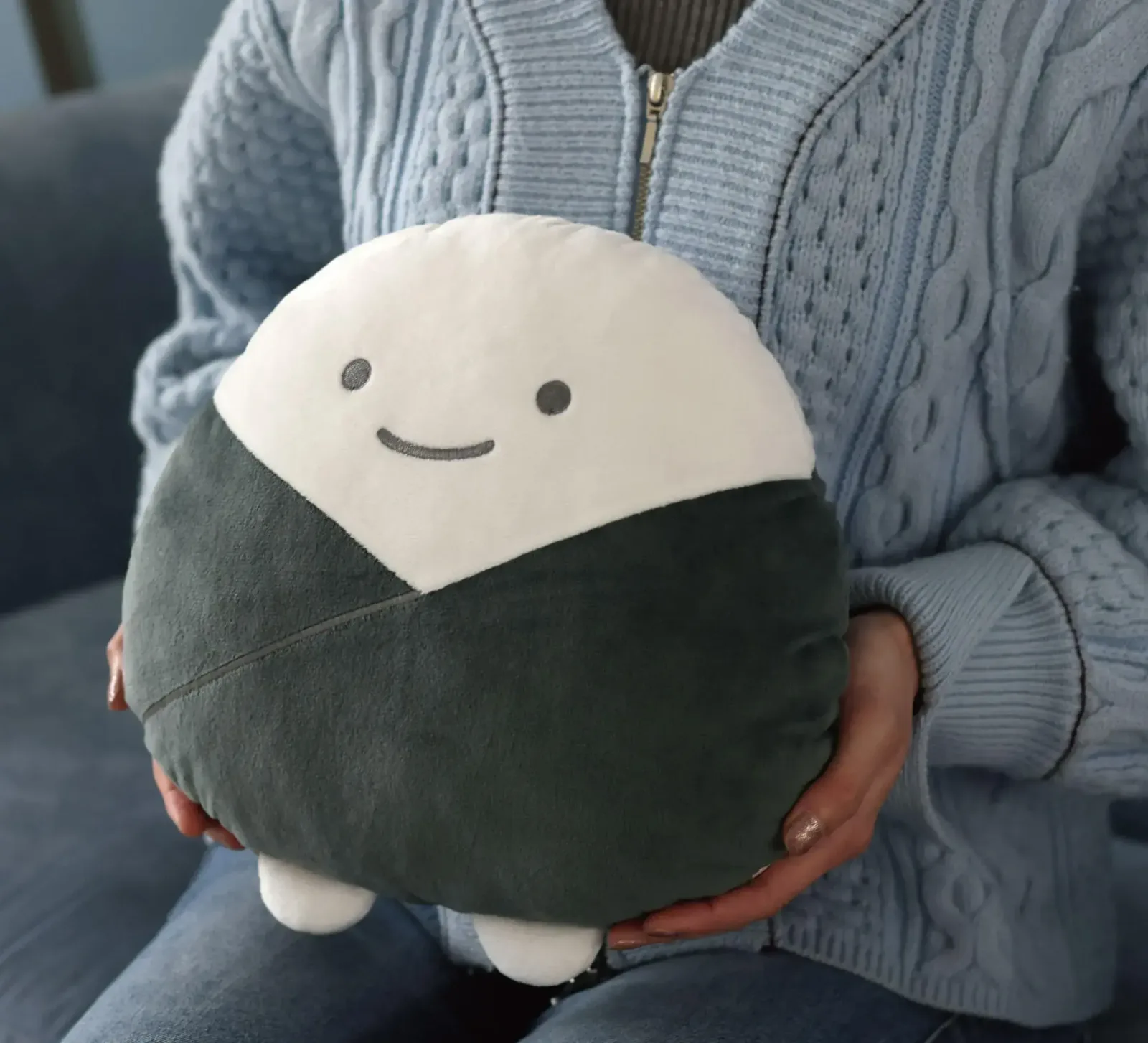 Ensky Rice Ball Shape Die Cut Plush Toy Cushion