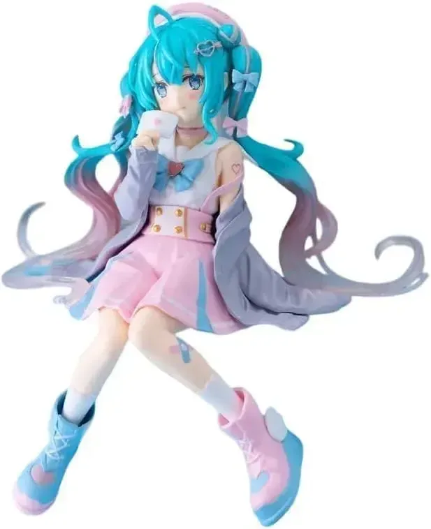 Furyu Hatsune Miku Noodle Stopper Figure Gray Sailor Outfit