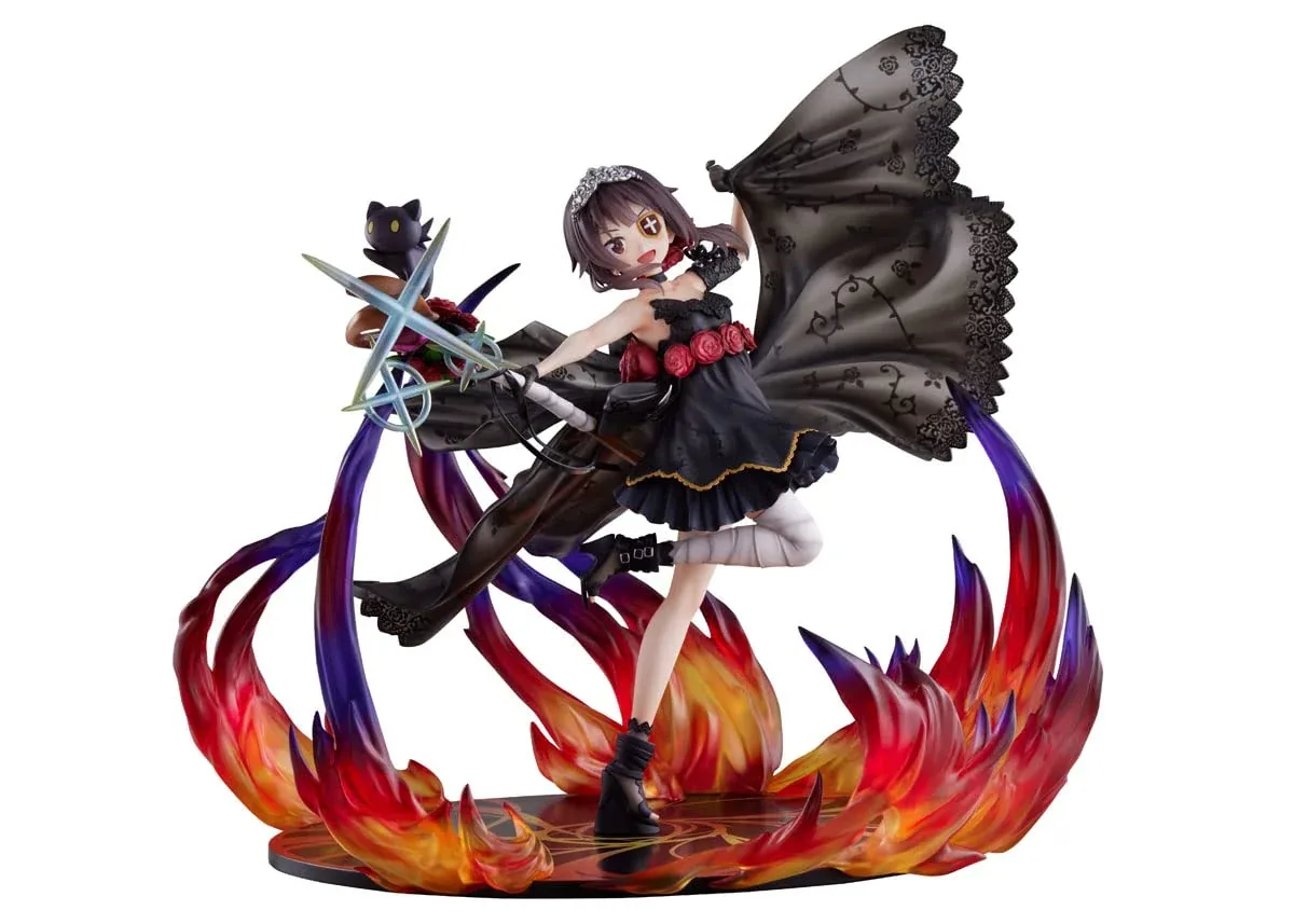 FuRyu KonoSuba Megumin Chomusuke 1/7 Scale Shikkoku No Bara Dress Figure