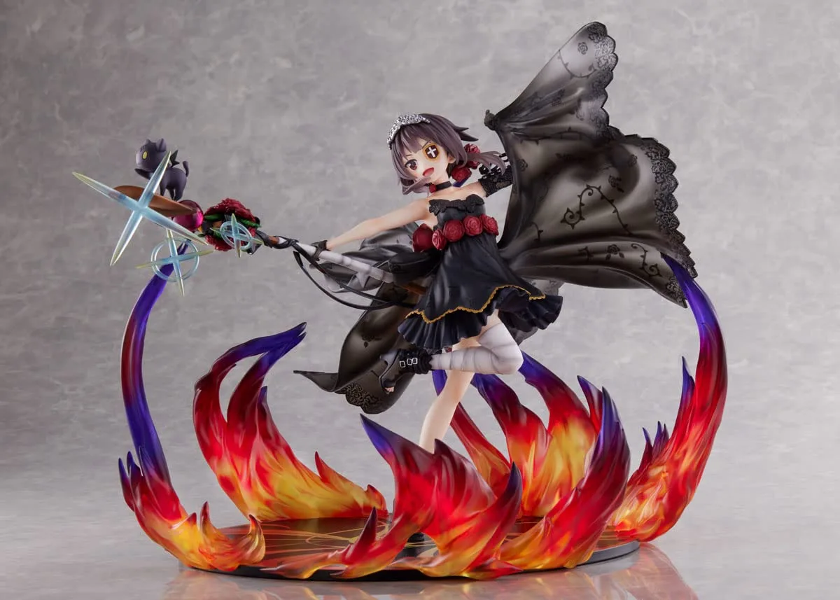 FuRyu KonoSuba Megumin Chomusuke 1/7 Scale Shikkoku No Bara Dress Figure - Image 2