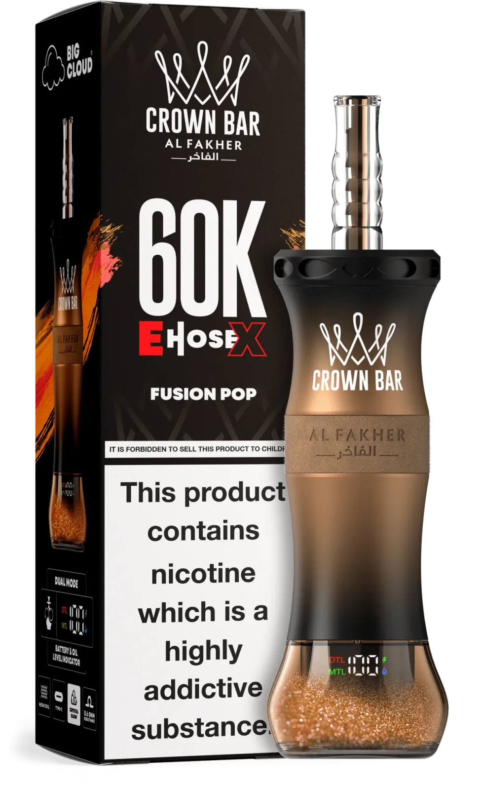 Fusion Pop Al Fakher Crown Bar E Hose X 60k