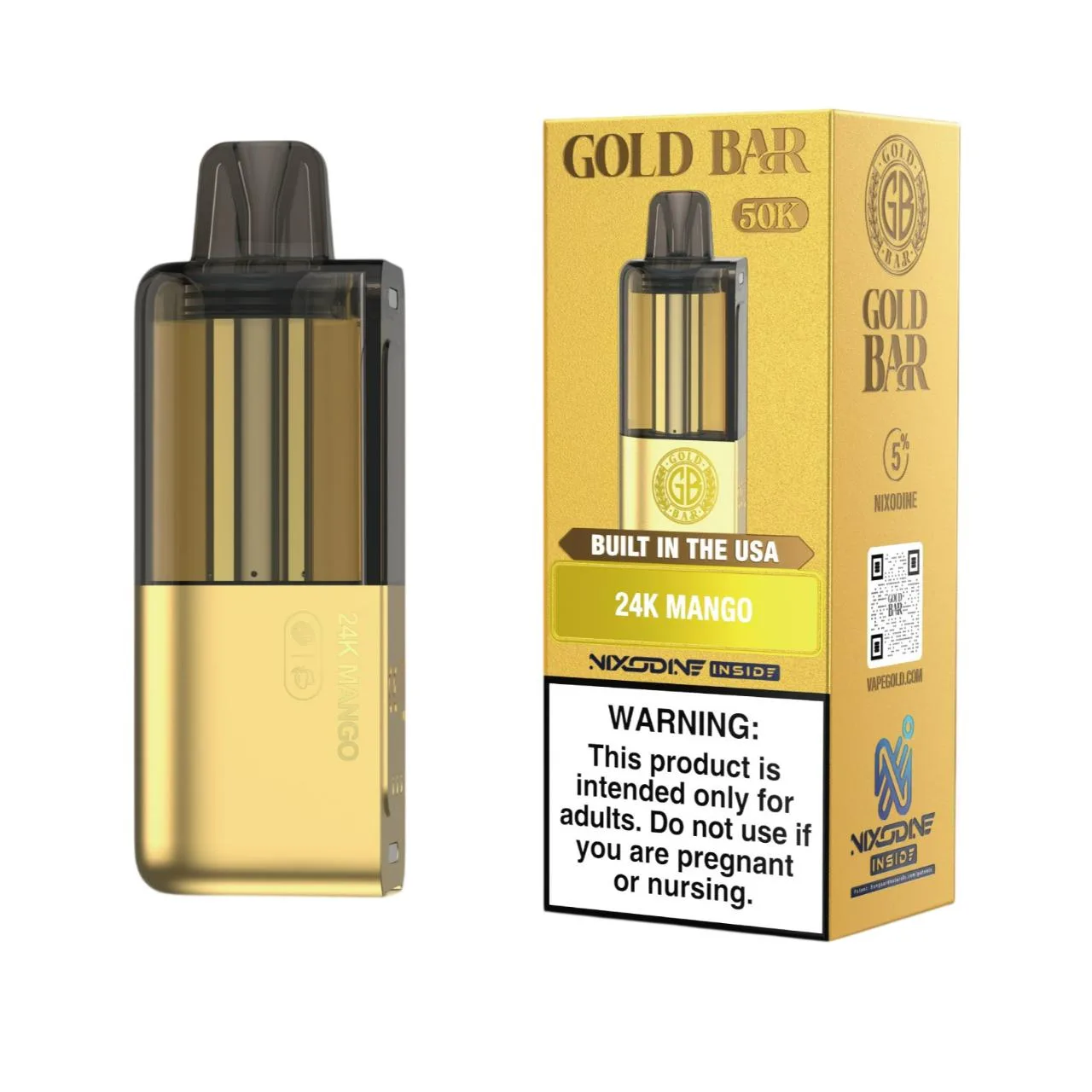 Gold Bar Max 50K Puff Disposable Replacement Pod Cartridge – 1PK