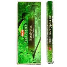 HEM Eucalyptus 9″ Incense Sticks – Hex Box (20g)