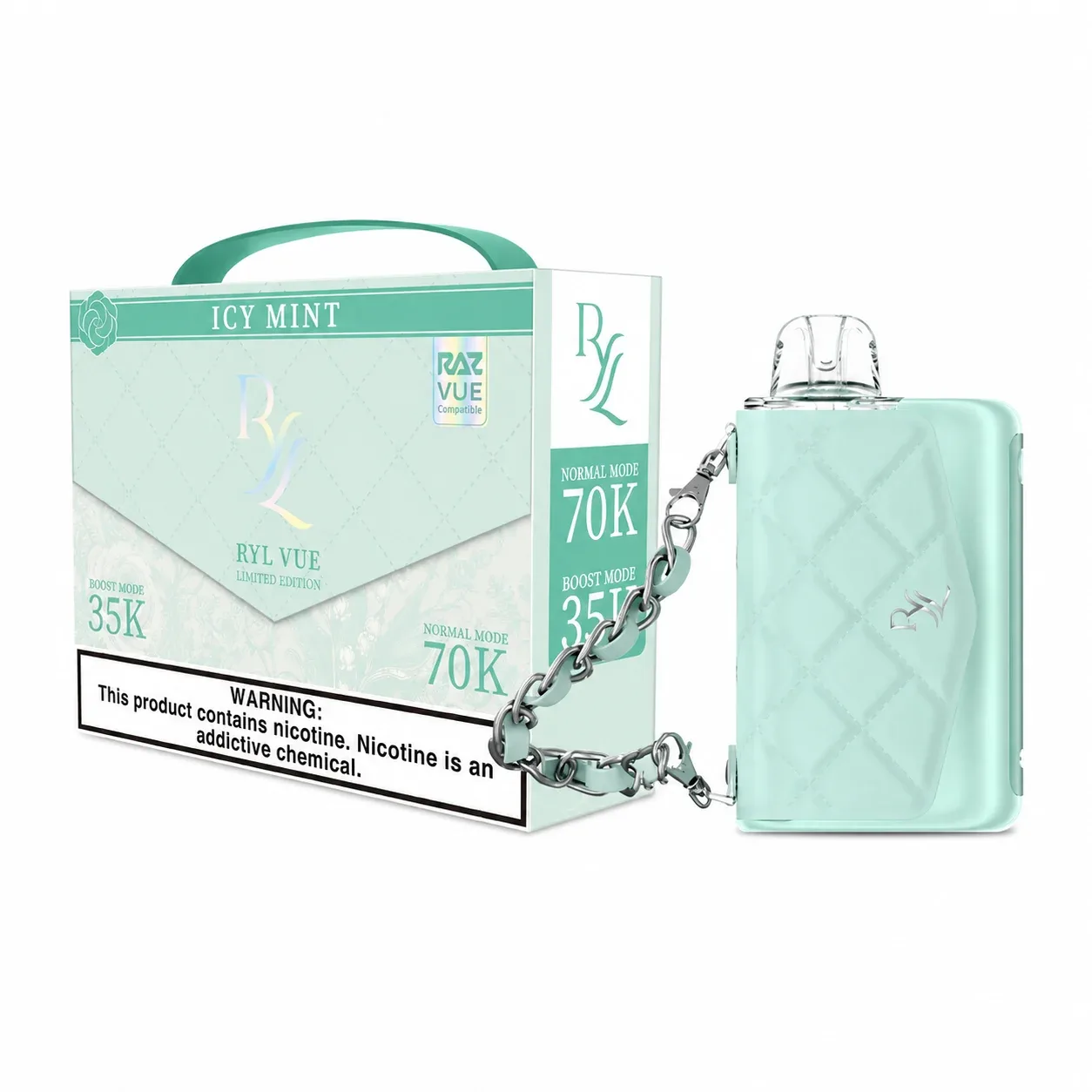 Icy Mint - RAZ x RYL Vue 70k Disposable Vape Kit