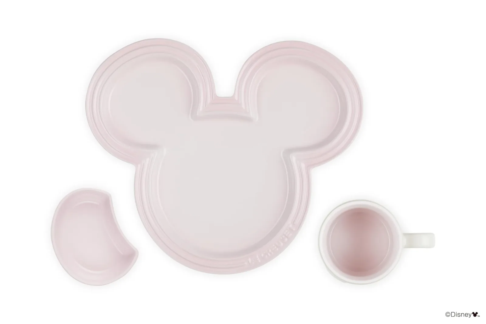 Le Creuset Disney Mickey Mouse Pink Tableware Set Microwave Dishwasher Safe - Image 2