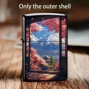 Mountain River Landscape Artistic Flip-Top Lighter Shell