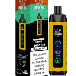 Orange Mint Al Fakher Crown Bar 8000 Pro