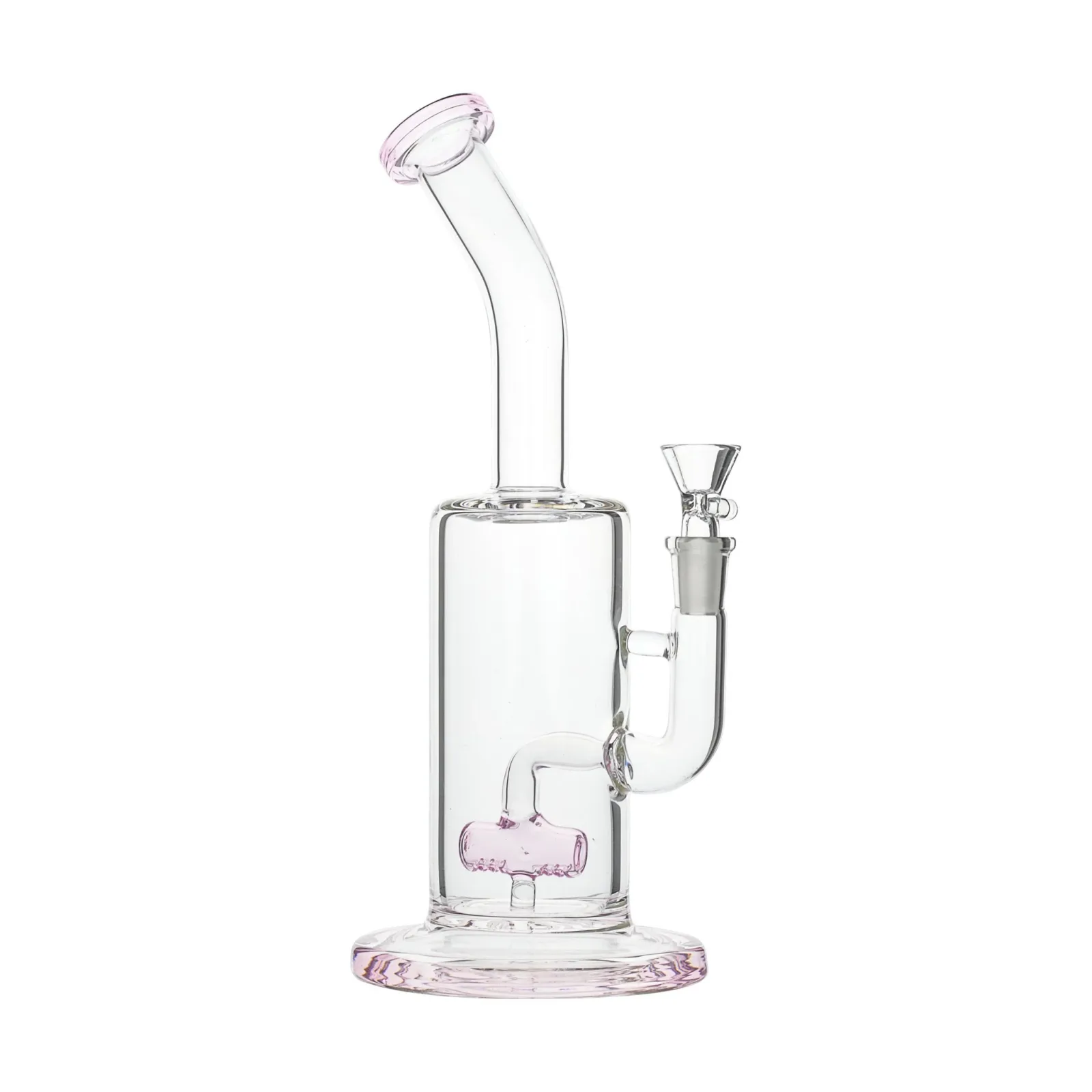 Pink Inline Perc Bong - 11in - Image 2