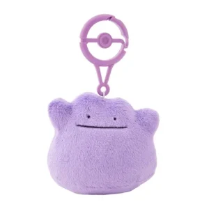Pokemon Ditto Mascot Plush with Carabiner Clip - Official Center