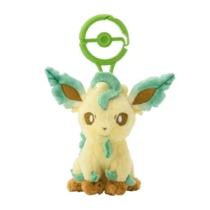 Pokemon Leafeon Plush Mascot Keychain with Carabiner Clip
