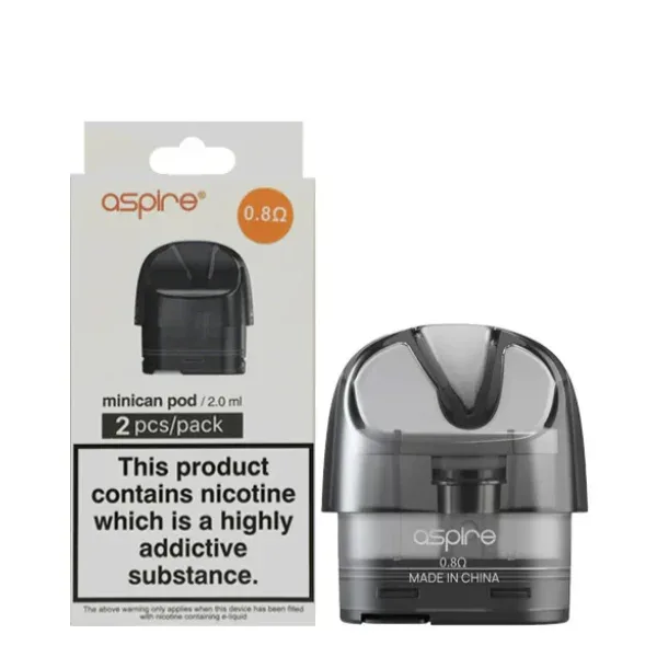 Aspire Minican Replacement Pods Two Pack 2ml (0.8Ohm/1.2Ohm)