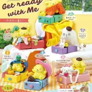 Re-Ment Sanrio Pom Pom Purin "Get Ready" Figure Set Box of 6
