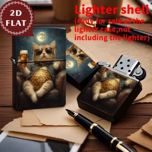 Retro Fashion Cat Pattern Lighter Shell