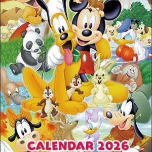 Sun-Star Stationery 2026 Mickey & Friends Wall Calendar Standard Hanging