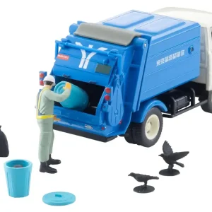 Tomytec Tomica LV-N343A Fusou Canter Garbage Truck White Blue 1/64 Scale