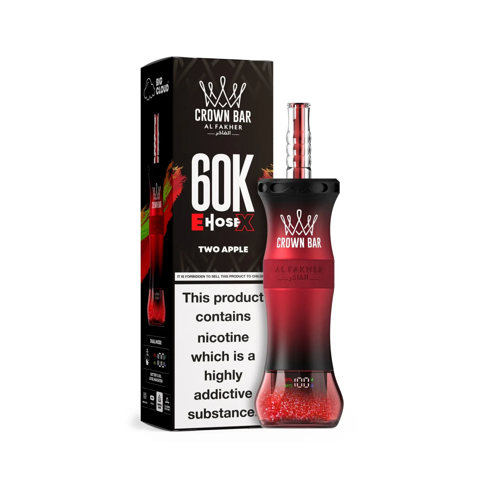 Two Apple - Al Fakher Crown Bar 60k E-Hose X