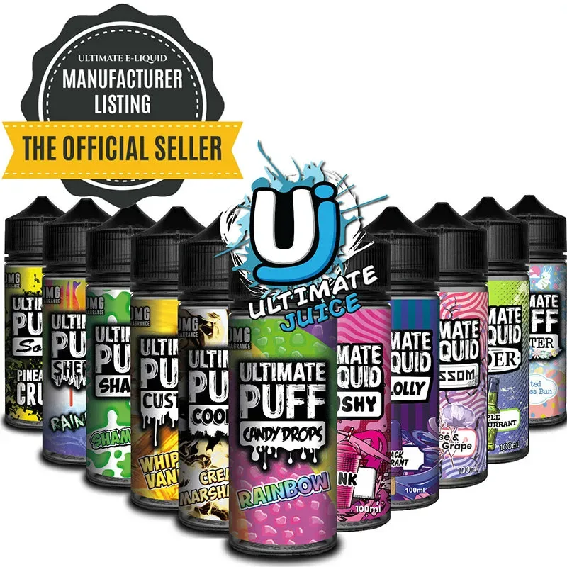 Ultimate Puff Eliquid Old Pirate 100ml Vaping Juice All Flavours 0mg 70/30 VG
