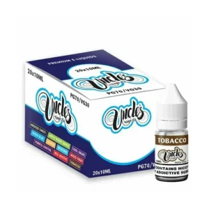 UNCLES VAPE E Liquid Juice 70PG/30VG 10ml x 10 Bottles – 3mg, 6mg, 12mg & 18mg Nicotine Strengths