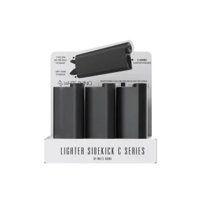 White Rhino Lighter Sidekick C Series Solid Black – 12 Count Display