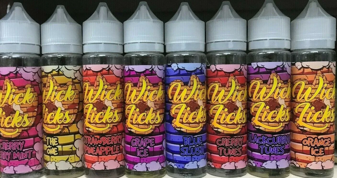 WICK LICKS E Liquid 70/30 VG/PG – Premium Vape Juice Collection