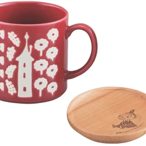 YAMAKA Moomin Mug With Wooden Coaster Little My